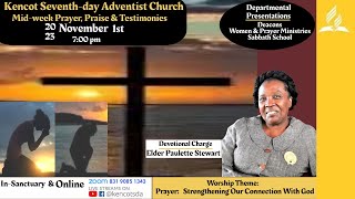 Prayer Strengthening Our Connection with God  Elder Paulette Stewart  Wed Nov 1 2023  700pm [upl. by Enyedy656]