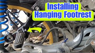 Suzuki Smash 115 Hanging Footrest Installation [upl. by Spillar465]