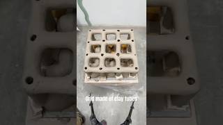 Grid made of hollow clay tubes ceramic clay clayart process satisfying [upl. by Dogs63]