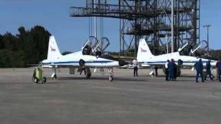 Final Space Shuttle Discovery Crew Arrives at NASAs Kennedy Space Center for STS133 Launch [upl. by Elvera]