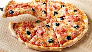 Cómo hacer PIZZA CASERA RÁPIDA con masa de pizza sin reposo [upl. by Atal]