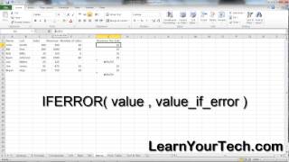 IFERROR Function Microsoft Excel [upl. by Reiko]