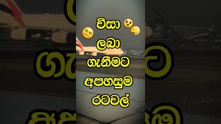 Travel Visa ලබාගැනීමට අපහසුම රටවල් දහය travel traveling visa top [upl. by Griffy]