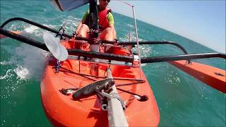 EXTREME KAYAK SAILING HANDMADE SPAIN ————NAVEGANDO CON KAYAK TRIMARAN A VELA HECHO A MANO [upl. by Nivk]