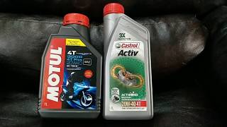 Castrol Activ vs Motul Engine Oil Comparison  Telugu [upl. by Mikihisa]