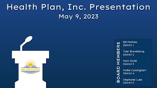 Lake County School Board Health Plan Inc Presentation  May 9 2023 [upl. by Adaynek]