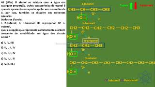 CAP 06  EXER 46  Ufes O etanol se mistura com a água em qualquer proporção Outra característi [upl. by Golden552]