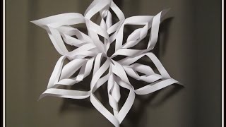 Paper Snowflake Art and Craft for kids How to make 3D Christmas decoration [upl. by Adnil]