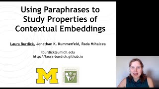 Using Paraphrases to Study Properties of Contextual Embeddings [upl. by Brindle]