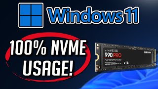 FIX 100 NVME Disk Usage in Windows 1110 Tutorial [upl. by Cirded948]