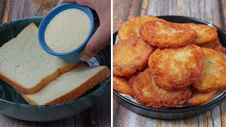 Bread Snacks Recipe I Delicious Snacks  Suji Bread Snacks  Yummy [upl. by Tedda]