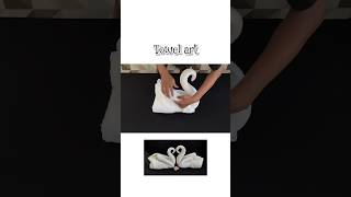 TOWEL ART  TOWEL FOLDING DESIGN diy how trending [upl. by Aenet]