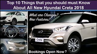 Creta 2018 Top 10 Things To Know  FeaturesInterior and Price  Old vs New Creta 2018 Changes [upl. by Sivet505]