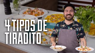 4 TIPOS DE TIRADITO Y 2 LECHES DE TIGRE PERFECTAS PARA EL VERANO  GIACOMO BOCCHIO [upl. by Reffineg103]