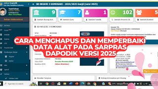 CARA MENGHAPUS DAN MEMPERBAIKI DATA ALAT PADA SARPRAS DAPODIK VERSI 2025 [upl. by Eigroeg]