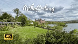 Aschaffenburg Germany  Walking Tour around the Picturesque Town  4K 60 fps [upl. by Limhaj377]