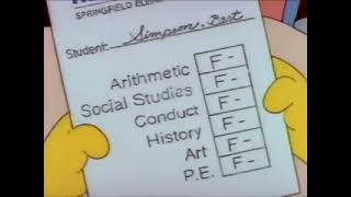 The Simpsons  Mrs Krabappel gives Bart a C average [upl. by Lielos]