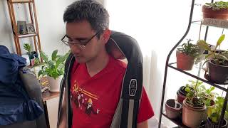 truMedic InstaShiatsu Neck and Back Massager with Heat IS3000PRO from Cosctocom Unboxing Review [upl. by Raffin]