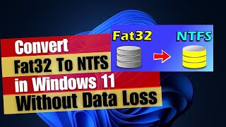 How to Convert Fat32 Volume To NTFS in Windows 11 Without Data Loss [upl. by Sterrett694]