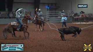 Team Roping  2022 West Texas Open  Round 1 [upl. by Enileda]