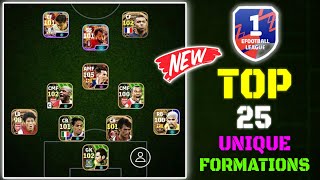 Top 25 New Unique Formations Update In eFootball 2024 Mobile  New Hidden Formations In eFootball 🤩 [upl. by Akinnej]