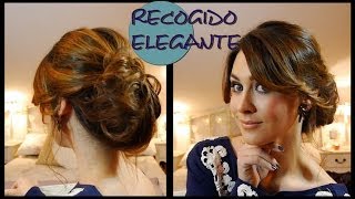 PeinadoRecogido elegante de fiesta fácil Elegant and easy updo for parties [upl. by Eremihc]