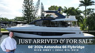 NEW ARRIVAL  This STUNNING 2024 66 Astondoa 66 Flybridge [upl. by Nitsrik]