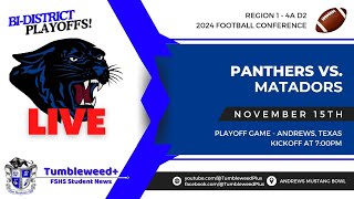 Fort Stockton Panthers VS Estacado Matadors  Tumbleweed Football Broadcast [upl. by Nils]