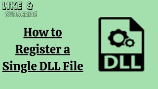 How to Register a Single DLL File [upl. by Granville]