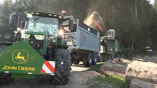 Holzhacken mit Wüst Hacker HD810  John Deere 6130R  Volvo Sound 🔥 [upl. by Alamak]