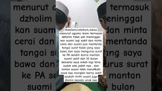 Tanya Jawab Agama Apakah dzalim minta cerai dari suami saat suami sakit parah [upl. by Tiffany]