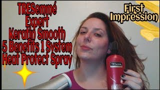 Tresemme Keratin Smooth Heat Protect Spray First Impression and Demo [upl. by Shiri]