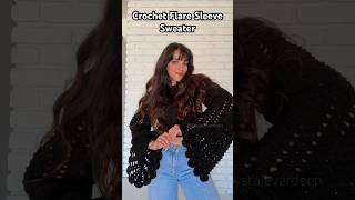 Crochet Flare Sleeve Sweater  Crochet Tutorial on my channel Krystal Everdeen [upl. by Baalbeer]