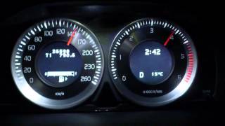 Volvo v70 d2 aut 2013 115hp 270nm 0100 0180 acceleration [upl. by Etnoval]