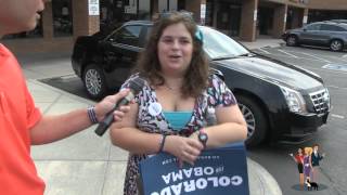 Caleb Bonham asks Obama supporters about Ann Romney [upl. by Binetta903]