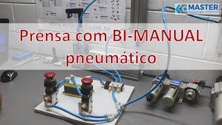 Prensa pneumática com controle bimanual [upl. by Kittie234]