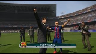 PES2017 MASTER LEAGUE PRIMEIRO TITULO DO BARCELONA E CONTRATAÃ‡Ã•ES 2 [upl. by Kabob]