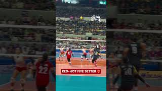 Mylene Paats solid block sends the Chery TiggoPetro Gazz game into set 5  OSOnTheSpot [upl. by Asilenna]