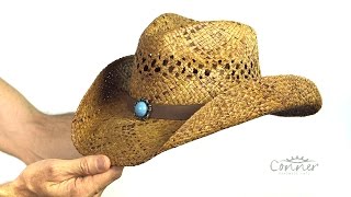 Classic Western Raffia Hat SKU F5118 [upl. by Nanette201]