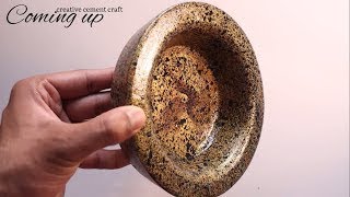 DIY cement Bowl  creative cement projects  Home decor ideas  easy and simple DIY ideas [upl. by Bogey]