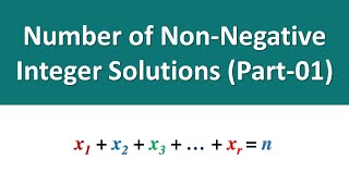 Number of NonNegative Integer Solutions of linear Equation Part 1 [upl. by Janeen768]