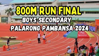 FINAL 800M Run Boys Secondary  Palarong Pambansa 2024 Cebu City [upl. by Ahsitaf]