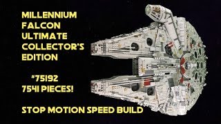 75192 Millennium Falcon  ULTIMATE Collectors edition Stop Motion Speed Build 7541 pieces [upl. by Giulietta749]