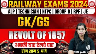 GK GS For Railway Exams 2024  Revolt Of 1857  RRB  RPF GK GS Class 2024  GK GS By Krati Mam [upl. by Lrem990]