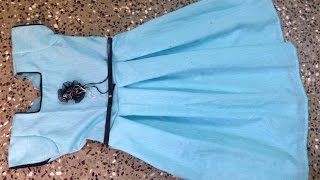 DESINGNER BOX PLEATS FROCK WITH CAP SLEAVES STITCHING IN A SIMPLE METHOD PART 2 [upl. by Urion]