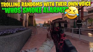 Trolling Randoms With Their Own Voice Driving My Team Crazy Over a Smoke Alarm Sound [upl. by Ainnet]