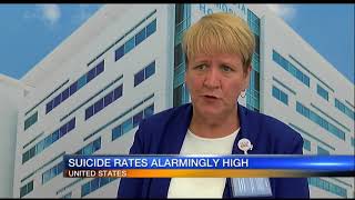 Video United States suicide rates alarmingly high [upl. by Asinla128]