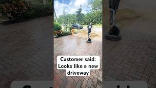 Transformed this driveway in Bonita Springs FL pressurewashing drivewaycleaning [upl. by Veradia]