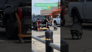 Super Dad Takes Triplets to Home Depot 👀👏 [upl. by Kcireddor]