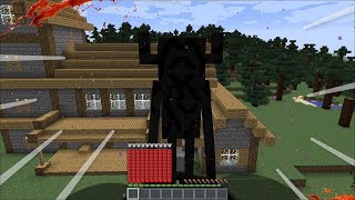 BEING A ENDERMAN TITAN FOR THE DAY AND DESTROYING MARK OUR FRIENDLY ZOMBIE HOUSE  Minecraft Mods [upl. by Eniger]